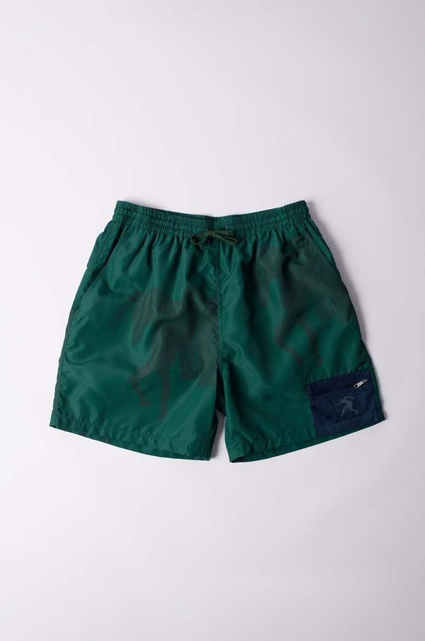 by Parra Kratke hlače by Parra Short Horse Shorts boja: zelena, s uzorkom, 51235