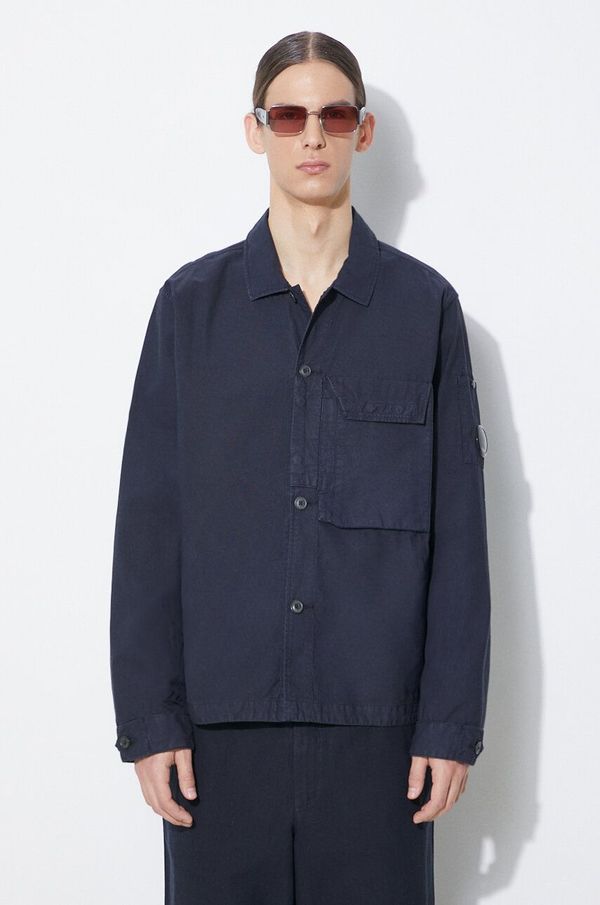 C.P. Company Pamučna košulja C.P. Company Ottoman za muškarce, boja: zelena, regular, s klasičnim ovratnikom, 16CMSH153A006406O