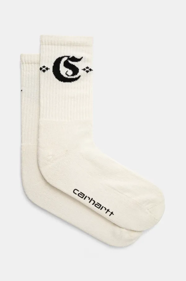 Carhartt WIP Čarape Carhartt WIP Greatest Hits Socks boja: bijela, I034372.0D3XX
