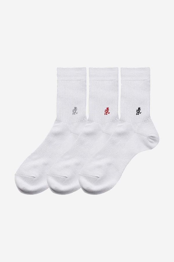 Gramicci Čarape Gramicci 3-pack Basic Crew Socks za muškarce, boja: bijela, SX.M04-White