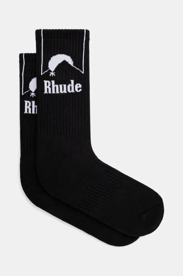 RHUDE Čarape RHUDE Moonlight za muškarce, boja: crna, RHPS25SO08117