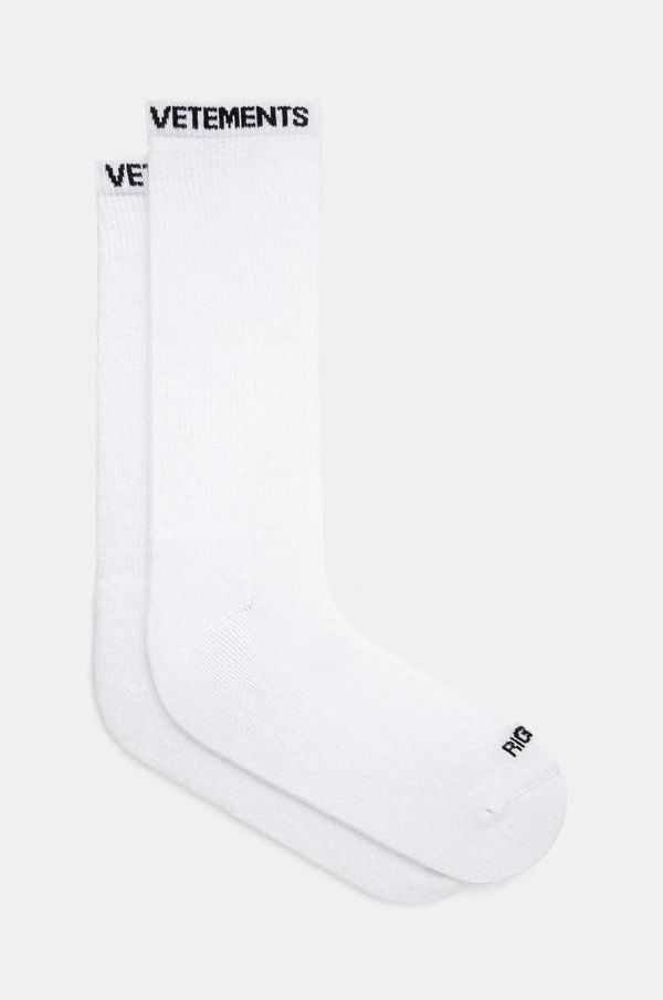 Vetements Čarape VETEMENTS Logo boja: bijela, UA66SO100W