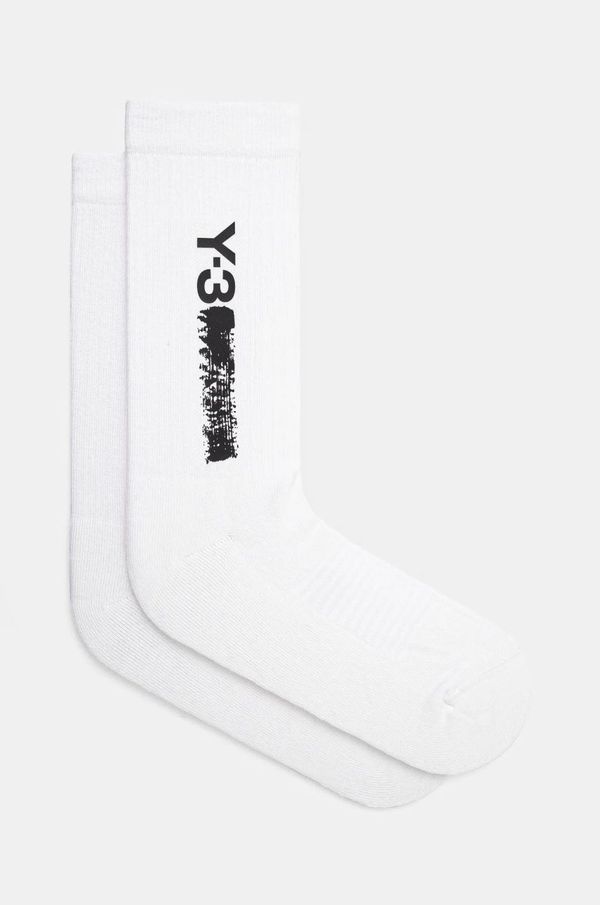 Y-3 Čarape Y-3 CL Sock HI za muškarce, boja: bijela, JW6692