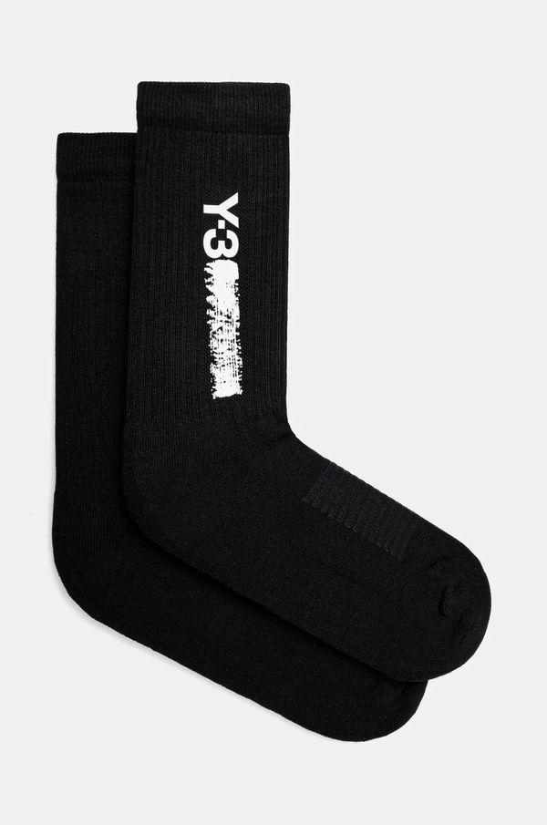 Y-3 Čarape Y-3 CL Sock HI za muškarce, boja: crna, JW4745