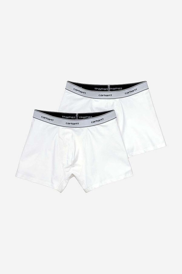 Carhartt WIP Bokserice Carhartt WIP Cotton Trunks 2-pack za muškarce, boja: bijela, I029375.-WHITE