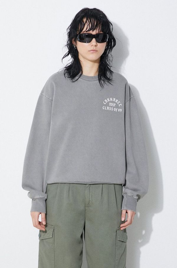 Carhartt WIP Dukserica Carhartt WIP Class of 89 Sweat za žene, boja: siva, bez uzorka, I033236.23RGD