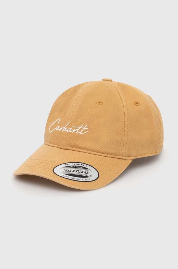 Carhartt WIP Pamučna kapa sa šiltom Carhartt WIP Delray Cap boja: bež, bez uzorka, I031638.25TXX