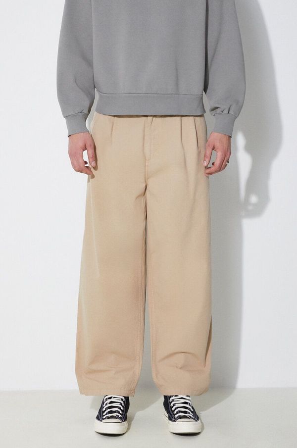 Carhartt WIP Pamučne hlače Carhartt WIP Colston Pant boja: bež, ravni kroj, I031514.G1GD