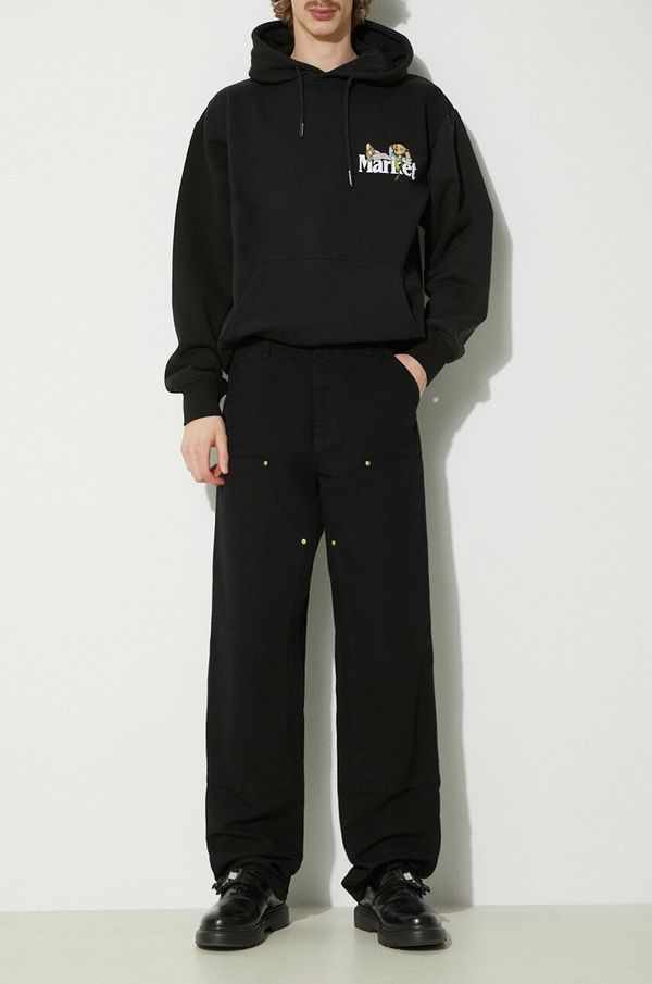 Carhartt WIP Pamučne hlače Carhartt WIP Double Knee Pant boja: crna, ravni kroj, I031501.8902