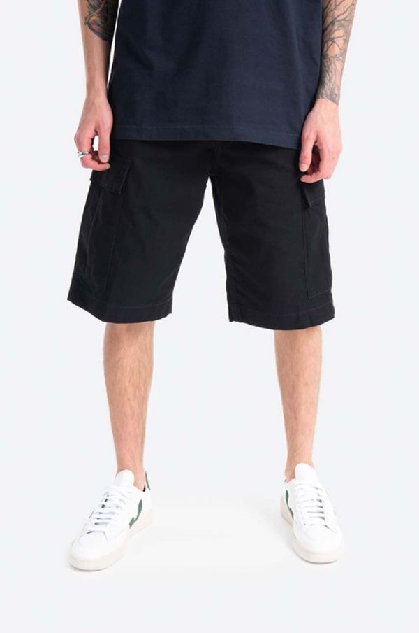 Carhartt WIP Pamučne kratke hlače Carhartt WIP Regular Cargo Short boja: crna, I028246.BLACK-BLACK