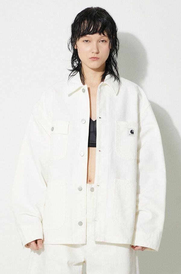 Carhartt WIP Traper jakna Carhartt WIP OG Michigan Coat za žene, boja: bež, za prijelazno razdoblje, oversize, I031570.0DJ02