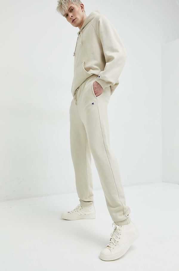 Champion Donji dio trenirke Champion za muškarce, boja: bež, glatki materijal