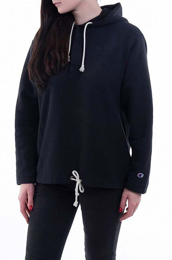 Champion Dukserica Champion za žene, boja: crna, s kapuljačom, glatka, 113367-YS094