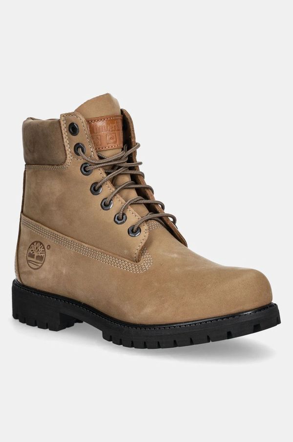 Timberland Čizme od nubuka Timberland Premium 6IN Lace Waterproof Boot boja: bež, TB0A2P6WEN31