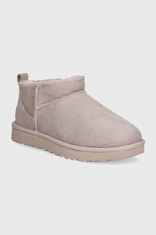 Ugg Čizme za snijeg od brušene kože UGG Classic Ultra Mini boja: ljubičasta, 1116109-PSK