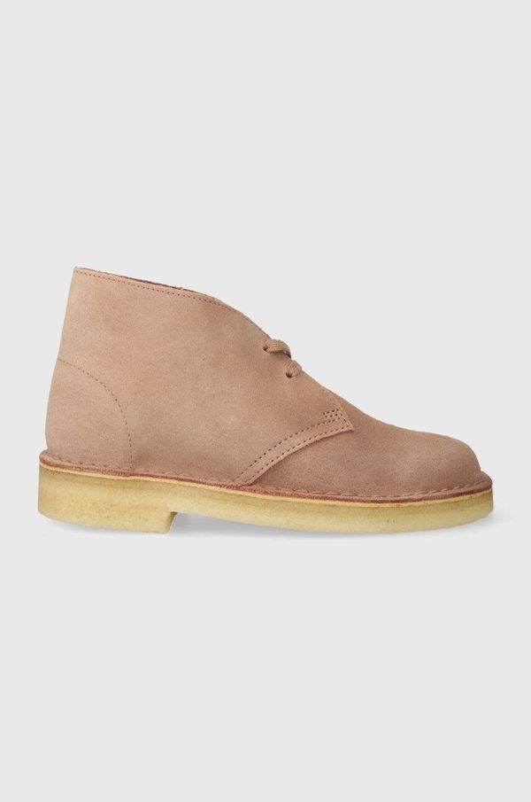 Clarks Originals Cipele od brušene kože Clarks Desert Boot za žene, boja: bež, ravni potplat, 26173214