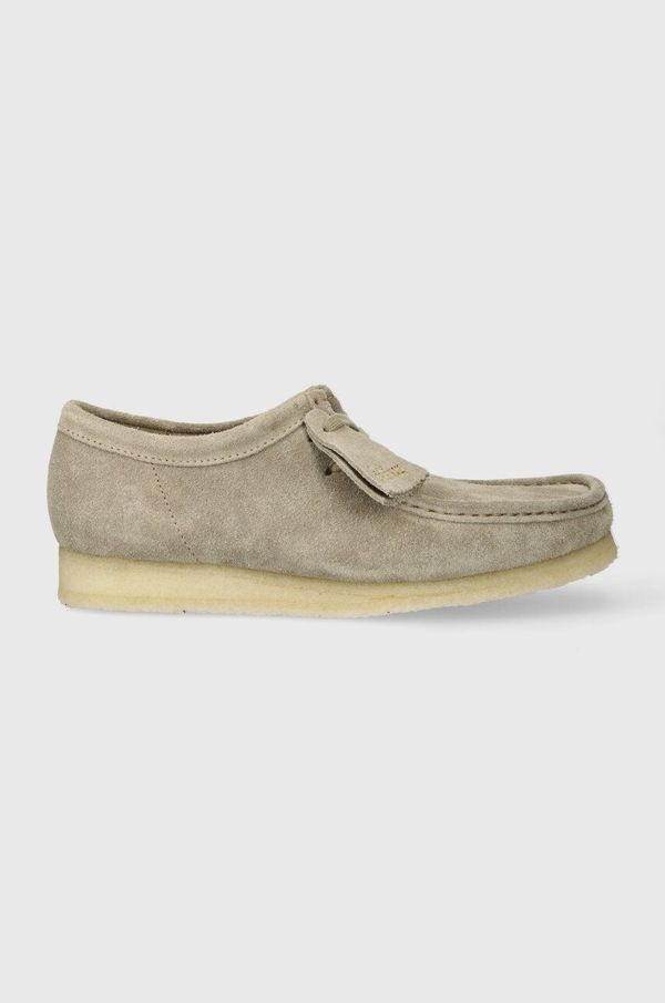 Clarks Originals Cipele od brušene kože Clarks Originals Wallabee za muškarce, boja: siva, 26175711