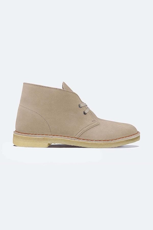 Clarks Originals Gležnječe od brušene kože Clarks Desert Boot za žene, boja: bež, ravni potplat, 26155525-CREME