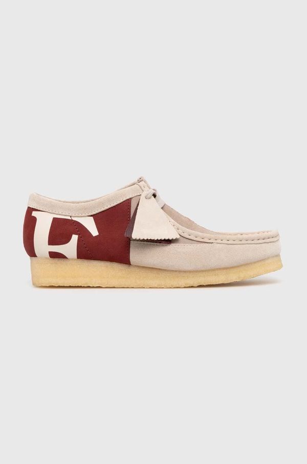 Clarks Originals Mokasinke od brušene kože Clarks Originals Wallabee Red Combi boja: bež, 26178308
