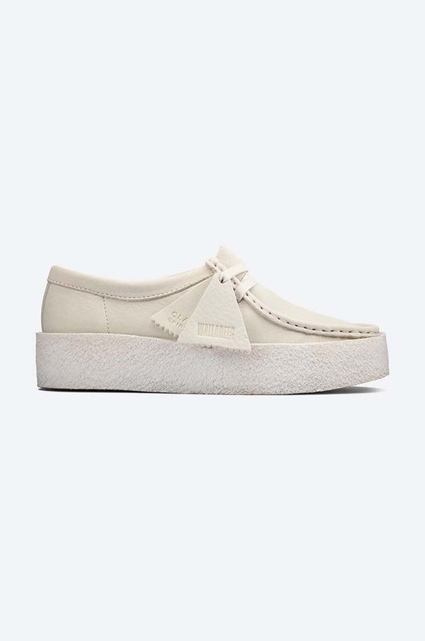 Clarks Originals Mokasinke od brušene kože Clarks Wallabee Cup White boja: bež, 26158152-CREME