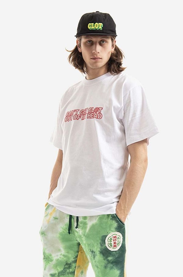 CLOT Pamučna majica CLOT boja: bijela, s tiskom, CLTES10019.WHITE-WHITE