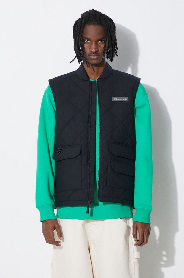 Columbia Prsluk Columbia Rad Padded za muškarce, boja: crna, za prijelazno razdoblje, 2075981