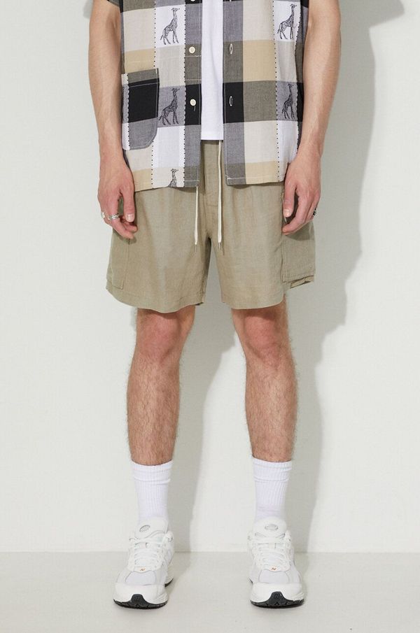 Corridor Lanene kratke hlače Corridor boja: zelena, DS0072.O-OLIVE