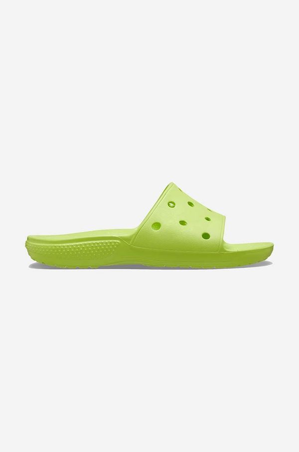 Crocs Natikače Crocs Classic Slide za žene, boja: zelena, 206121.LIMEADE-LIME