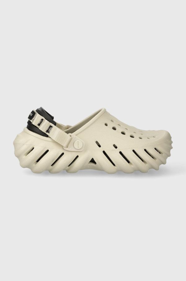 Crocs Natikače Crocs Echo Clog za žene, boja: bež, s platformom, 207937