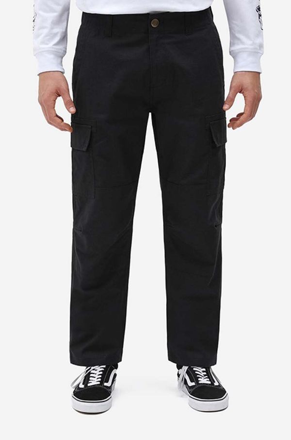 Dickies Pamučne hlače Dickies boja: crna, cargo kroj, DK0A4XDUBLK-BLACK