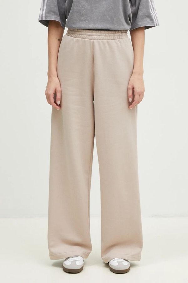 adidas Originals Donji dio trenirke adidas Originals Femme Galore Wideleg Fleece Pants boja: bež, bez uzorka, JN3029
