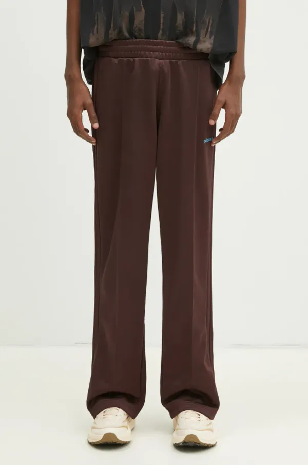 adidas Originals Donji dio trenirke adidas Originals Flare Pant za muškarce, boja: smeđa, s aplikacijom, JC8381