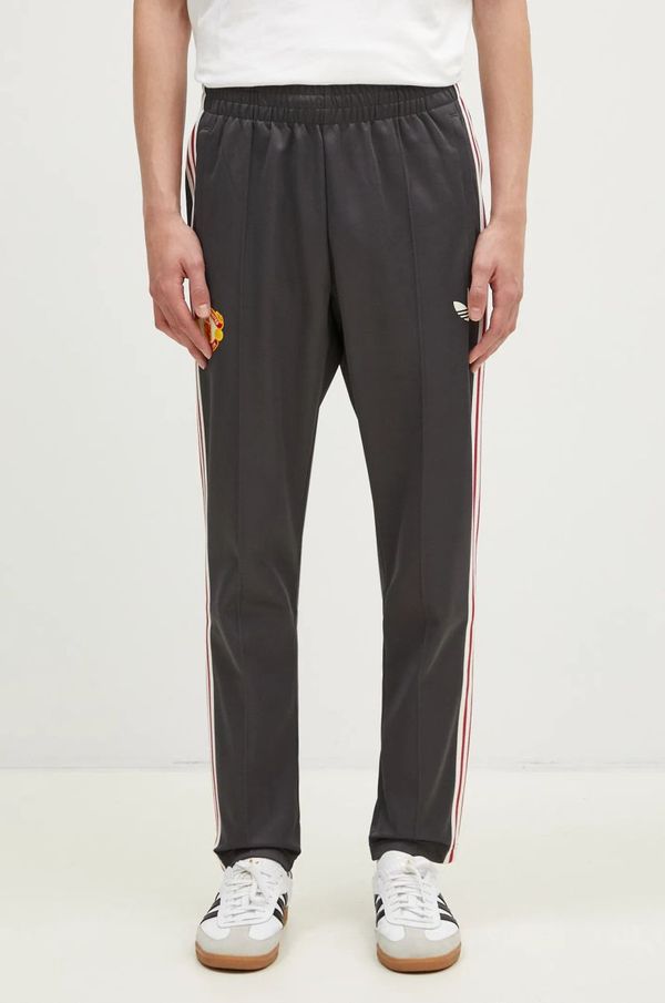 adidas Originals Donji dio trenirke adidas Originals Manchester United Beckenbauer Track Pant boja: siva, s aplikacijom, IY0044