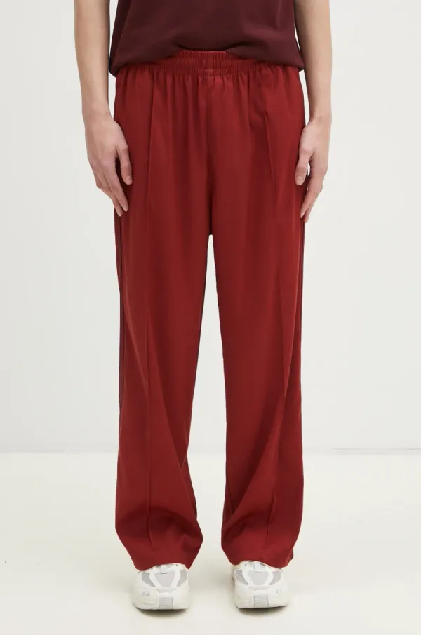 adidas Originals Donji dio trenirke adidas Originals Premium Baggy Track Pant boja: bordo, bez uzorka, JM3583
