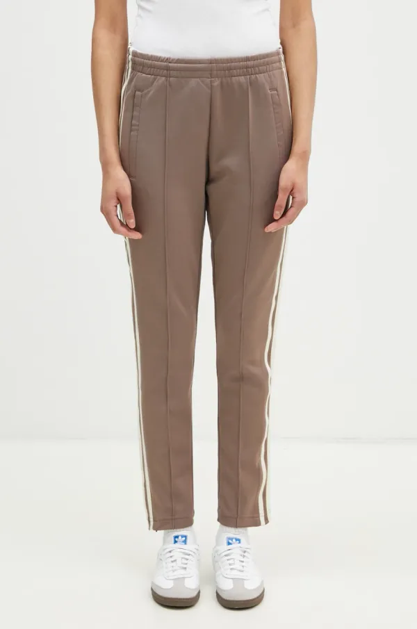 adidas Originals Donji dio trenirke adidas Originals Sst Track Pant boja: smeđa, s uzorkom, JD0827