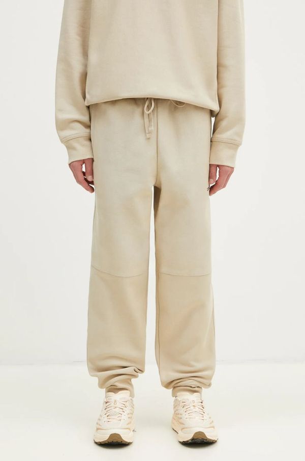 Carhartt WIP Donji dio trenirke Carhartt WIP American Script Jogging Pant boja: bež, bez uzorka, I027042.2LPXX