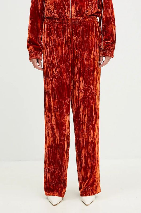 Martine Rose Donji dio trenirke od velura Martine Rose Wide Leg Trackpant boja: narančasta, bez uzorka, 165WF04202