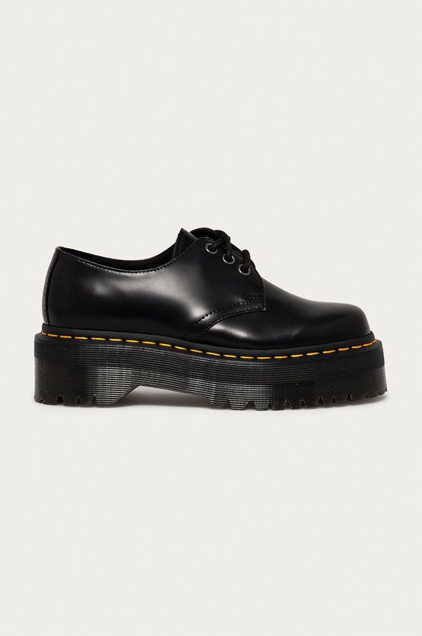 Dr. Martens Kožne cipele Dr. Martens 1461 Quad za žene, boja: crna, s platformom