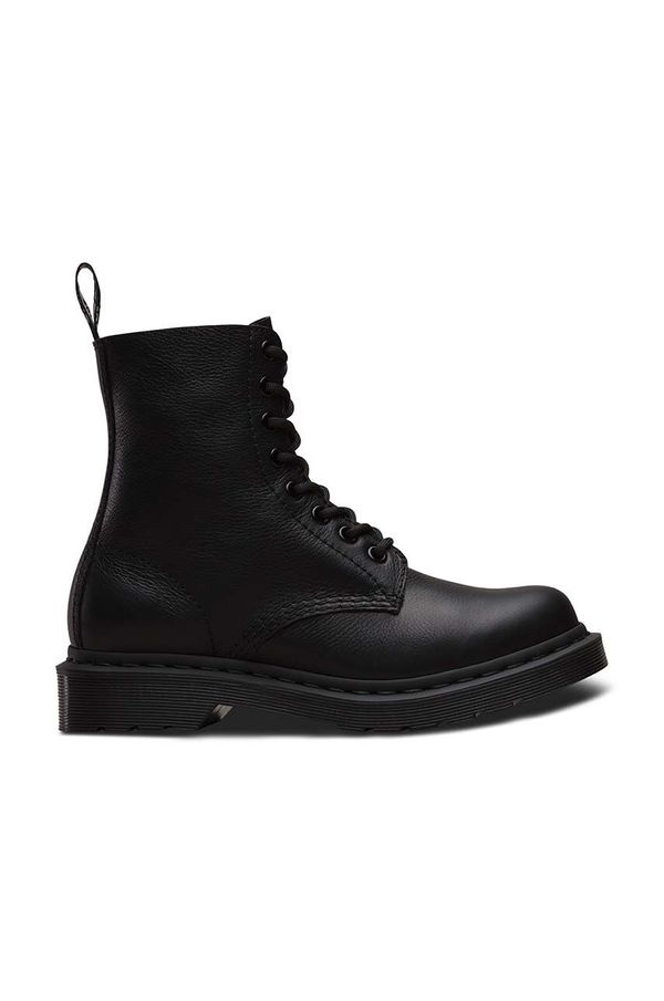 Dr. Martens Kožne čizme Dr. Martens 1460 Pascal MONO za žene, boja: crna, ravni potplat, 11822002
