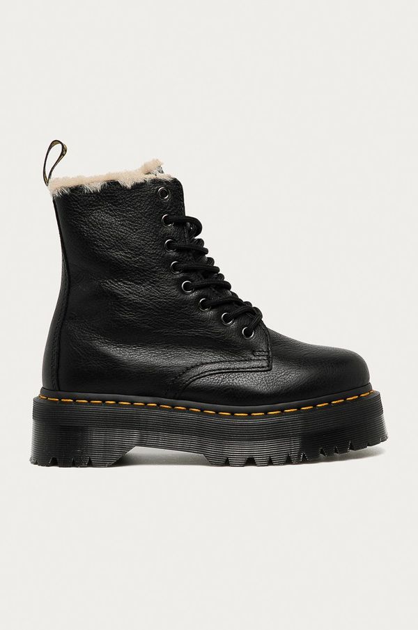 Dr. Martens Kožne čizme Dr. Martens 25637001 Jadon Fur Lined boja: crna, s platformom, s toplom podstavom, 25637001