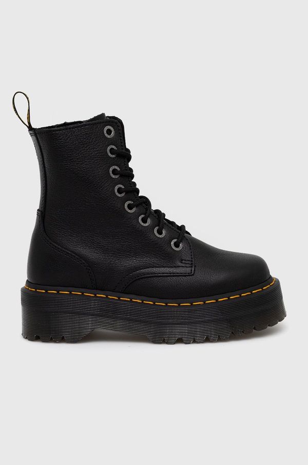 Dr. Martens Kožne čizme Dr. Martens Jadon III za žene, boja: crna, ravna potpetica DM27311626