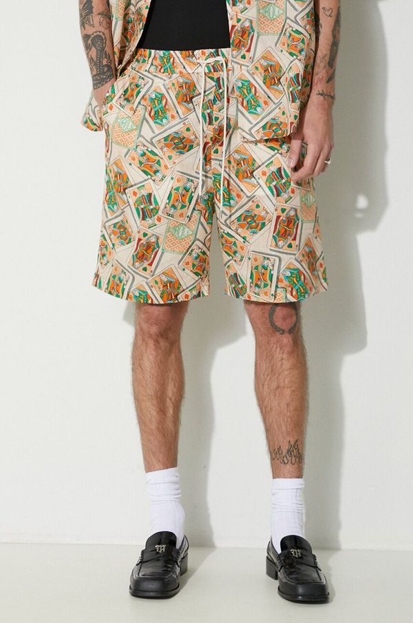 Drôle de Monsieur Lanene kratke hlače Drôle de Monsieur Le Short Jeu de Cartes boja: narančasta, D-BS138-LI002-PC