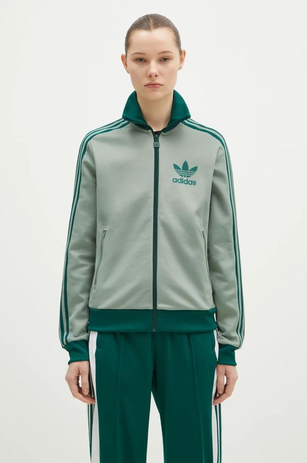 adidas Originals Dukserica adidas Originals Clastic Tracktop za žene, boja: tirkizna, s aplikacijom, JC5809