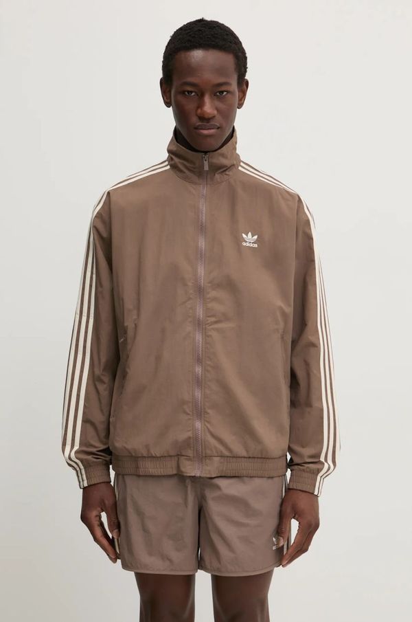 adidas Originals Dukserica adidas Originals Firebird Tracktop za muškarce, boja: bež, s uzorkom, JP1023