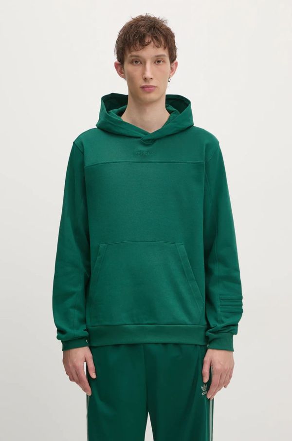 adidas Originals Dukserica adidas Originals PRE - LOVED HDY za muškarce, boja: zelena, s kapuljačom, bez uzorka, JC8352