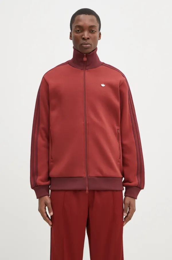 adidas Originals Dukserica adidas Originals Premium Tracktop za muškarce, boja: bordo, s aplikacijom, JM3580