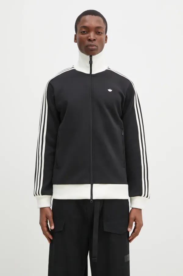 adidas Originals Dukserica adidas Originals Premium Tracktop za muškarce, boja: crna, s aplikacijom, JC6353