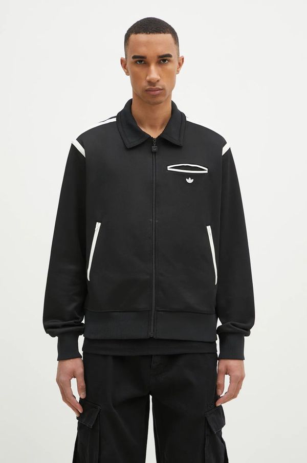 adidas Originals Dukserica adidas Originals Premium Tracktop za muškarce, boja: crna, s aplikacijom, JD3397