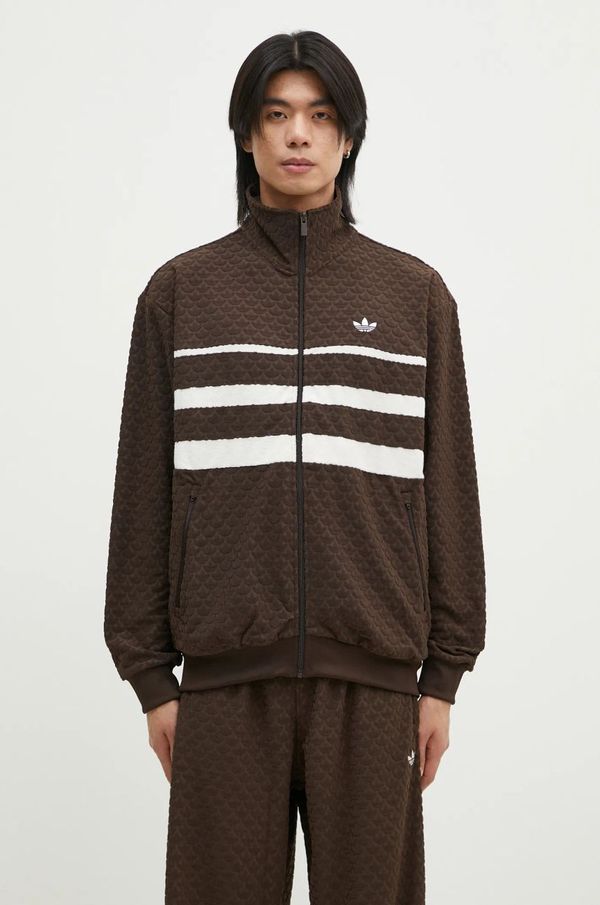 adidas Originals Dukserica adidas Originals Q12 Monogram Tee za muškarce, boja: smeđa, s uzorkom, JP4419