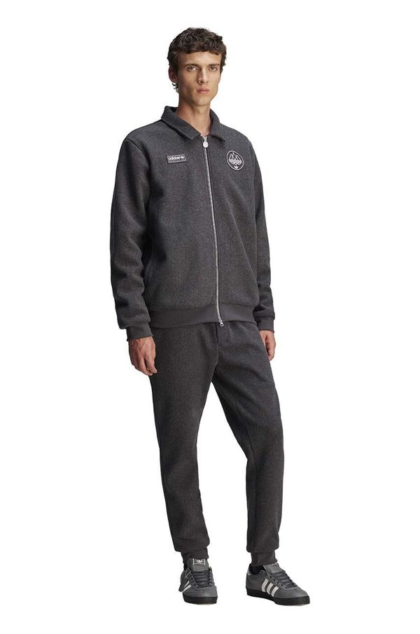 adidas Originals Dukserica adidas Originals Spezial F.C. Tracktop za muškarce, boja: siva, bez uzorka, JE6075